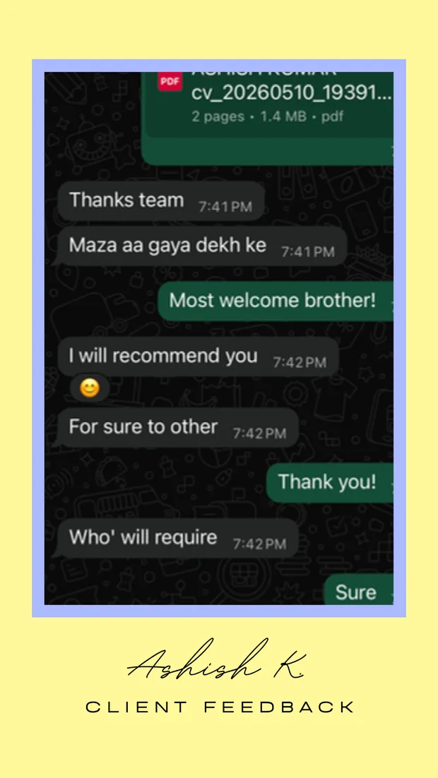 Expert Resume client feedback 12