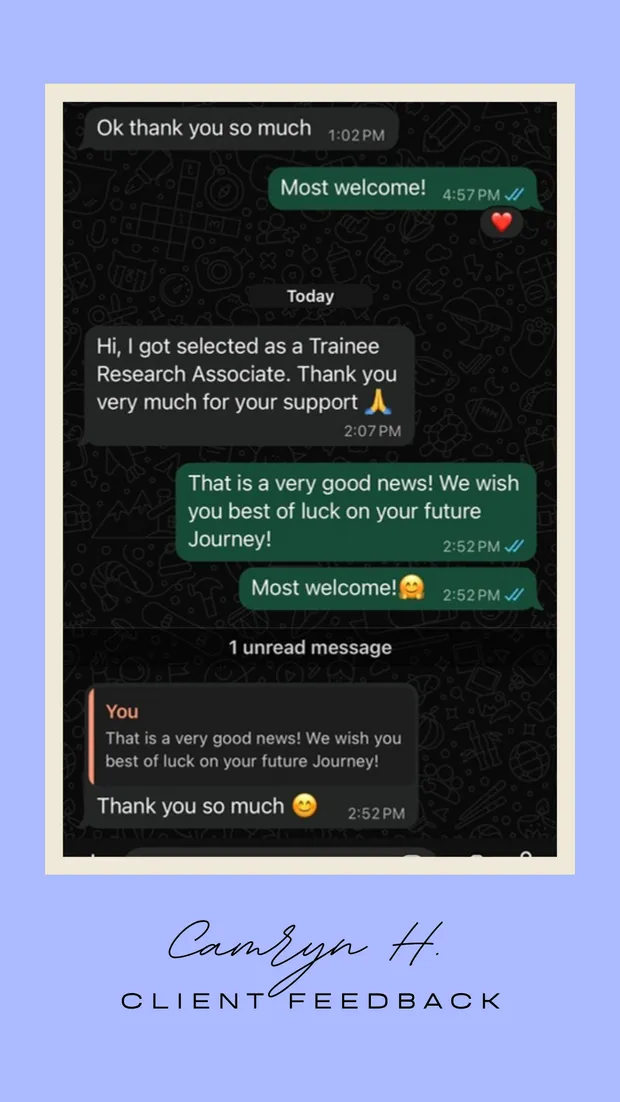 Expert Resume client feedback 5
